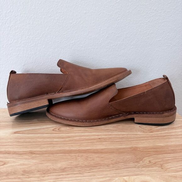 Astorflex Patnoflex Loafer Italian Nubuck Leather Dress Shoes Brown Chestnut 10.
